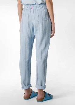 DEHA Pantaloni*Pantalone In Lino Gessato Blu