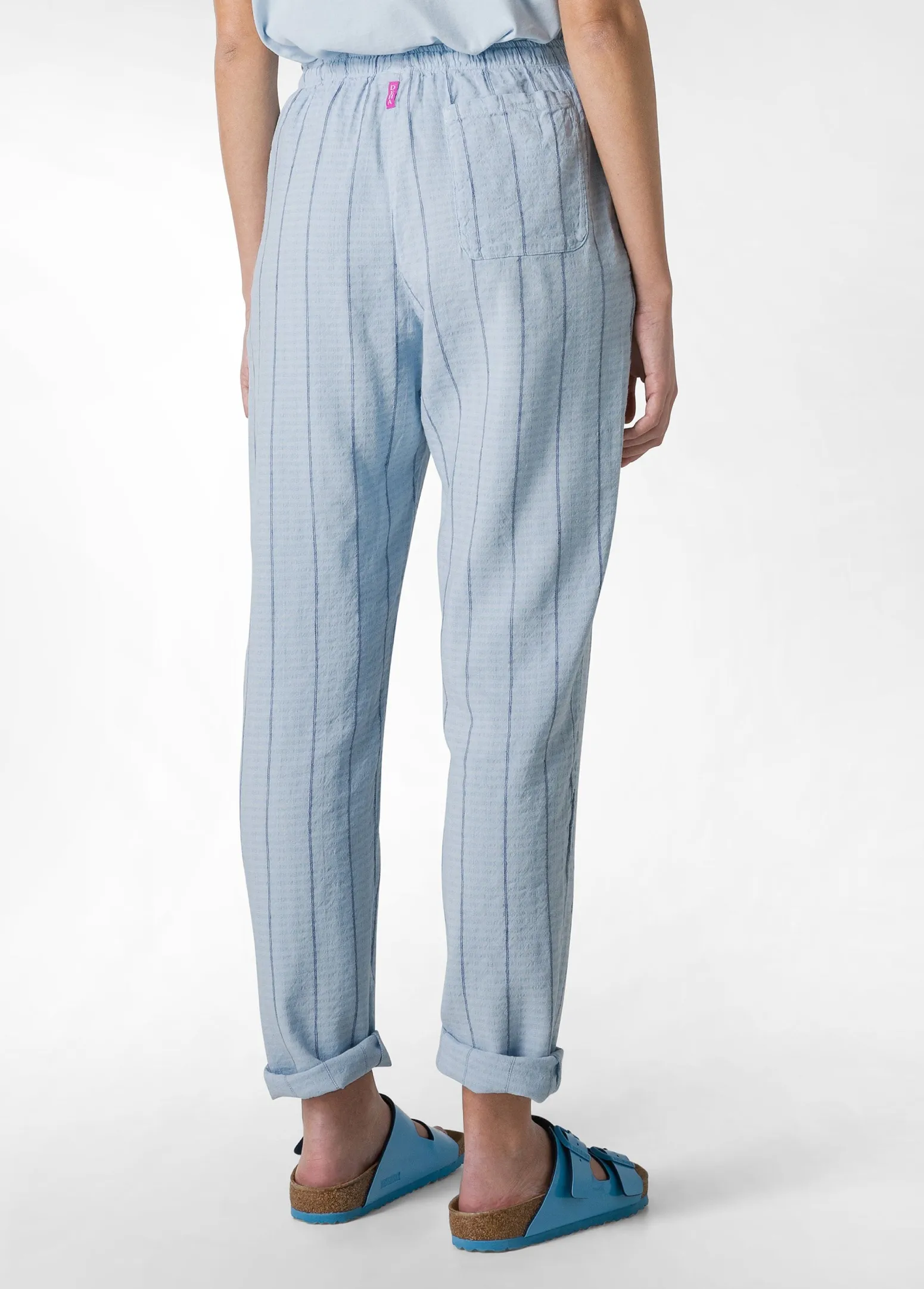 DEHA Pantaloni*Pantalone In Lino Gessato Blu
