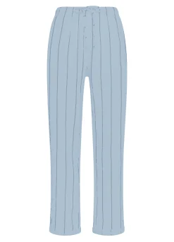 DEHA Pantaloni*Pantalone In Lino Gessato Blu