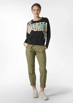 DEHA Pantaloni*Pantalone In Popeline Con Coulisse Verde