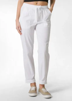 DEHA Pantaloni*Pantalone In Popeline Con Coulisse Bianco