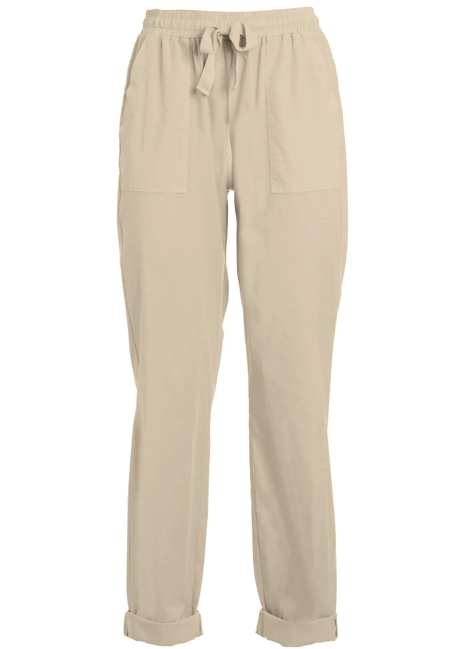DEHA Pantaloni*Pantalone In Popeline Con Coulisse Beige