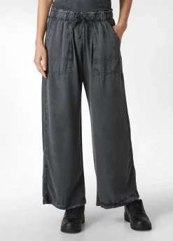 DEHA Pantaloni*Pantalone In Tencel Effetto Marmo Nero