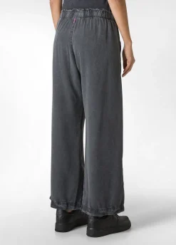 DEHA Pantaloni*Pantalone In Tencel Effetto Marmo Nero