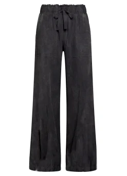 DEHA Pantaloni*Pantalone In Tencel Effetto Marmo Nero