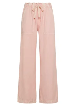 DEHA Pantaloni*Pantalone In Tencel Effetto Marmo Rosa