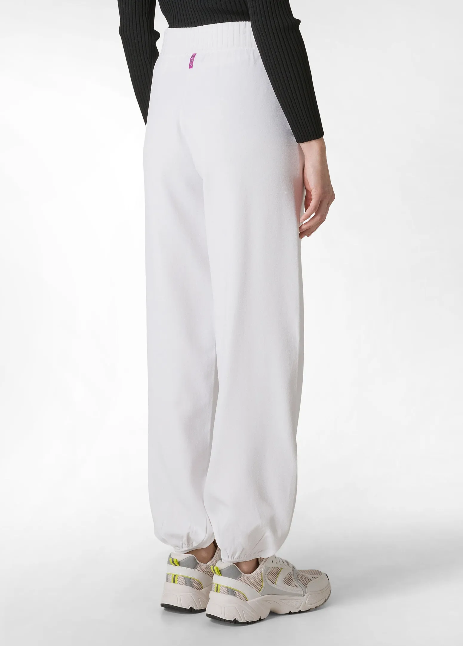 DEHA Pantaloni*Pantalone Jogger A Maglia Bianco