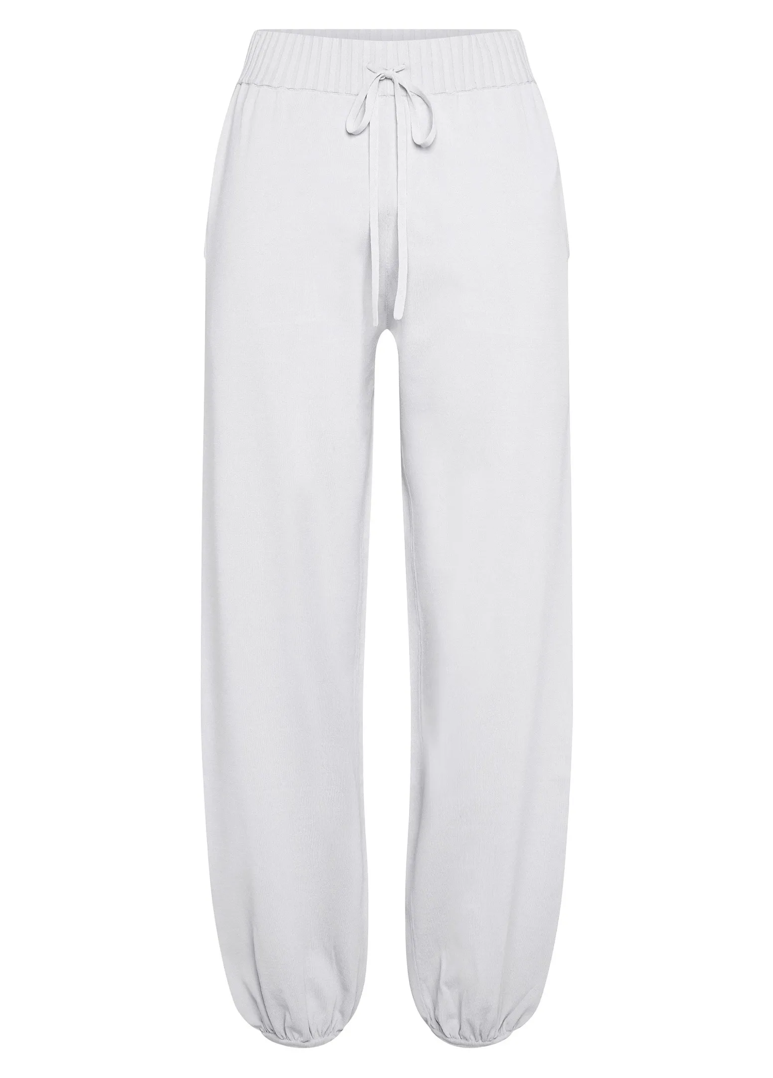 DEHA Pantaloni*Pantalone Jogger A Maglia Bianco
