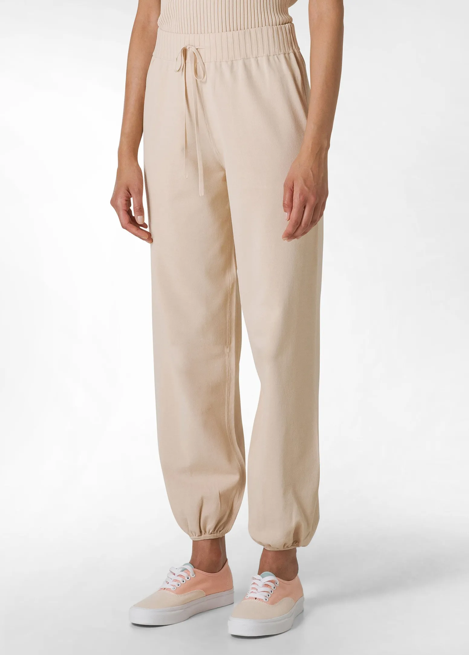 DEHA Pantaloni*Pantalone Jogger A Maglia Beige