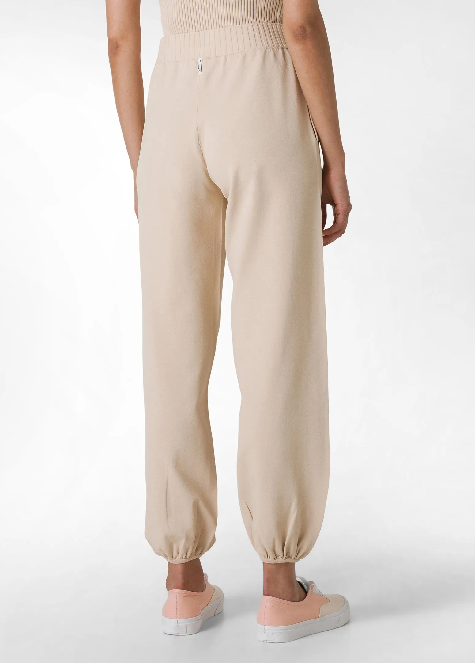 DEHA Pantaloni*Pantalone Jogger A Maglia Beige