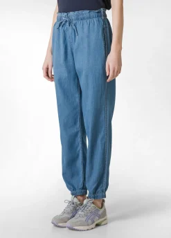 DEHA Pantaloni*Pantalone Jogger In Denim Lyocell Blu