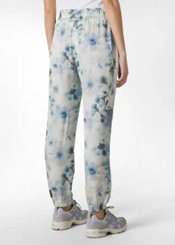 DEHA Pantaloni*Pantalone Jogger In Raso Stampato Blu