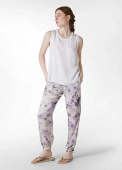 DEHA Pantaloni*Pantalone Jogger In Raso Stampato Viola