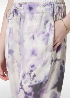 DEHA Pantaloni*Pantalone Jogger In Raso Stampato Viola