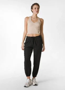 DEHA Pantaloni*Pantalone Jogger In Twill Tencel Nero