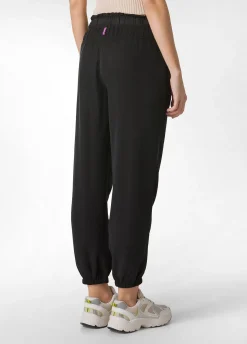 DEHA Pantaloni*Pantalone Jogger In Twill Tencel Nero