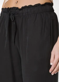 DEHA Pantaloni*Pantalone Jogger In Twill Tencel Nero