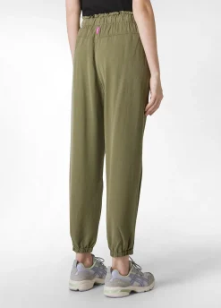 DEHA Pantaloni*Pantalone Jogger In Twill Tencel Verde