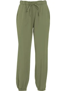 DEHA Pantaloni*Pantalone Jogger In Twill Tencel Verde