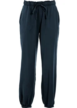 DEHA Pantaloni*Pantalone Jogger In Twill Tencel Blu