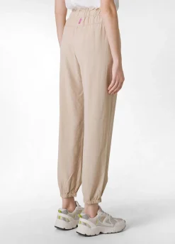 DEHA Pantaloni*Pantalone Jogger In Twill Tencel Beige