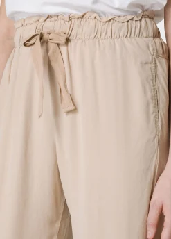 DEHA Pantaloni*Pantalone Jogger In Twill Tencel Beige