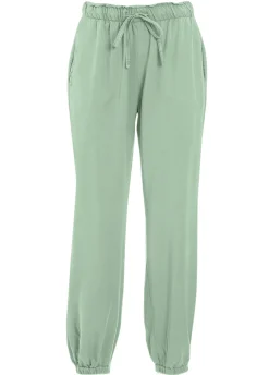 DEHA Pantaloni*Pantalone Jogger In Twill Tencel Verde