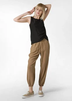 DEHA Pantaloni*Pantalone Jogger In Twill Tencel Marrone
