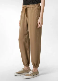 DEHA Pantaloni*Pantalone Jogger In Twill Tencel Marrone