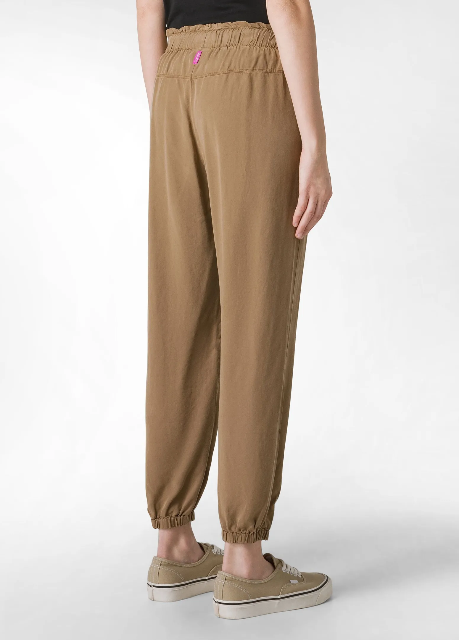 DEHA Pantaloni*Pantalone Jogger In Twill Tencel Marrone