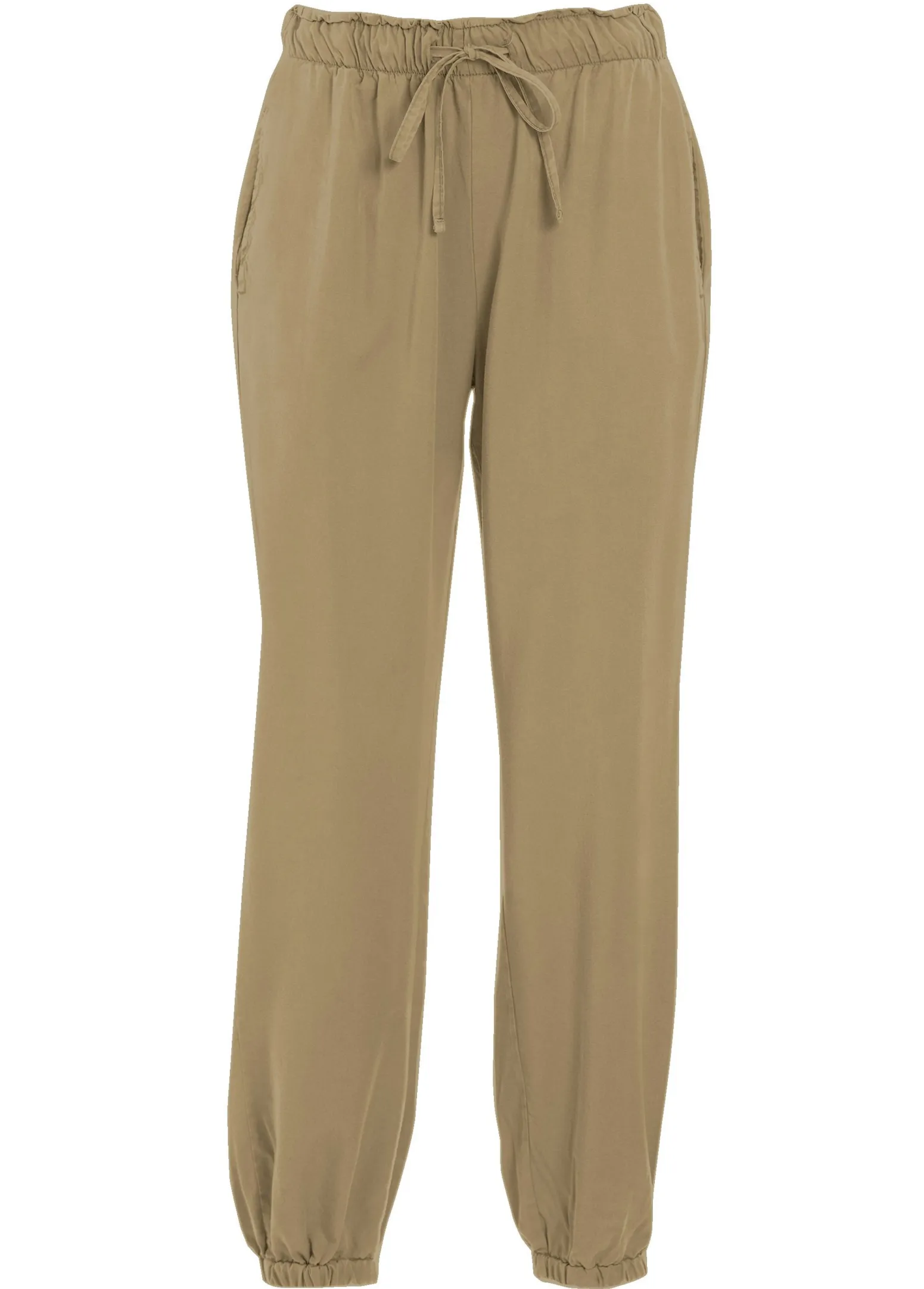 DEHA Pantaloni*Pantalone Jogger In Twill Tencel Marrone