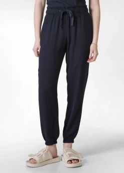 DEHA Pantaloni*Pantalone Jogger In Viscosa Crepe Blu