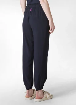 DEHA Pantaloni*Pantalone Jogger In Viscosa Crepe Blu