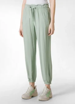 DEHA Pantaloni*Pantalone Jogger In Viscosa Crepe Verde