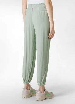 DEHA Pantaloni*Pantalone Jogger In Viscosa Crepe Verde