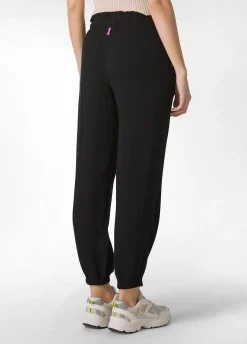 DEHA Pantaloni*Pantalone Jogger In Viscosa Crepe Nero