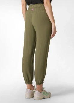DEHA Pantaloni*Pantalone Jogger In Viscosa Crepe Verde