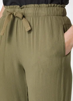 DEHA Pantaloni*Pantalone Jogger In Viscosa Crepe Verde