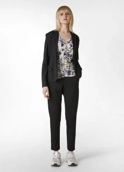 DEHA Pantaloni*Pantalone Leggero In Punto Milano Nero