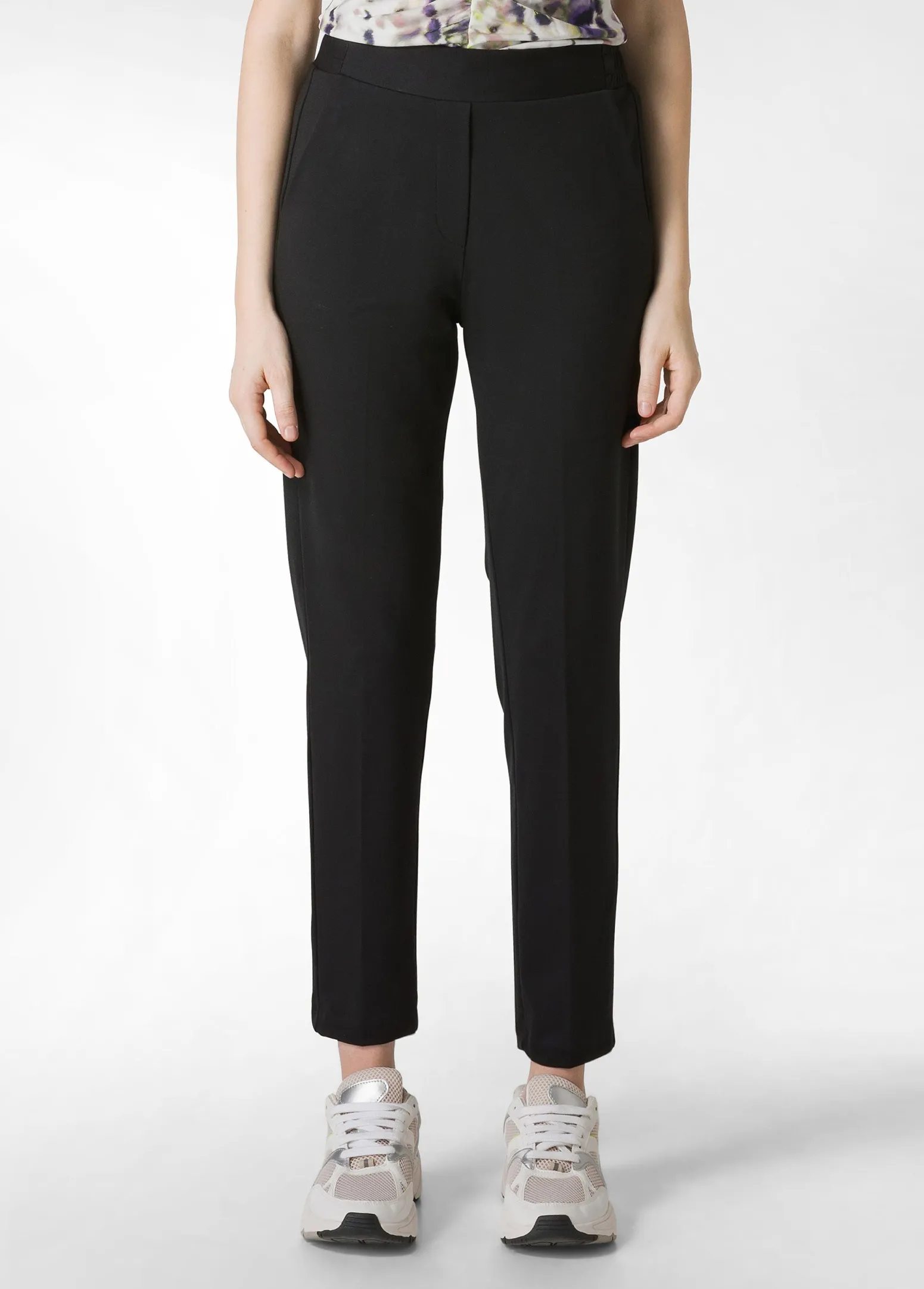 DEHA Pantaloni*Pantalone Leggero In Punto Milano Nero
