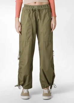 DEHA Pantaloni*Pantalone Magnum In Popeline Leggero Verde