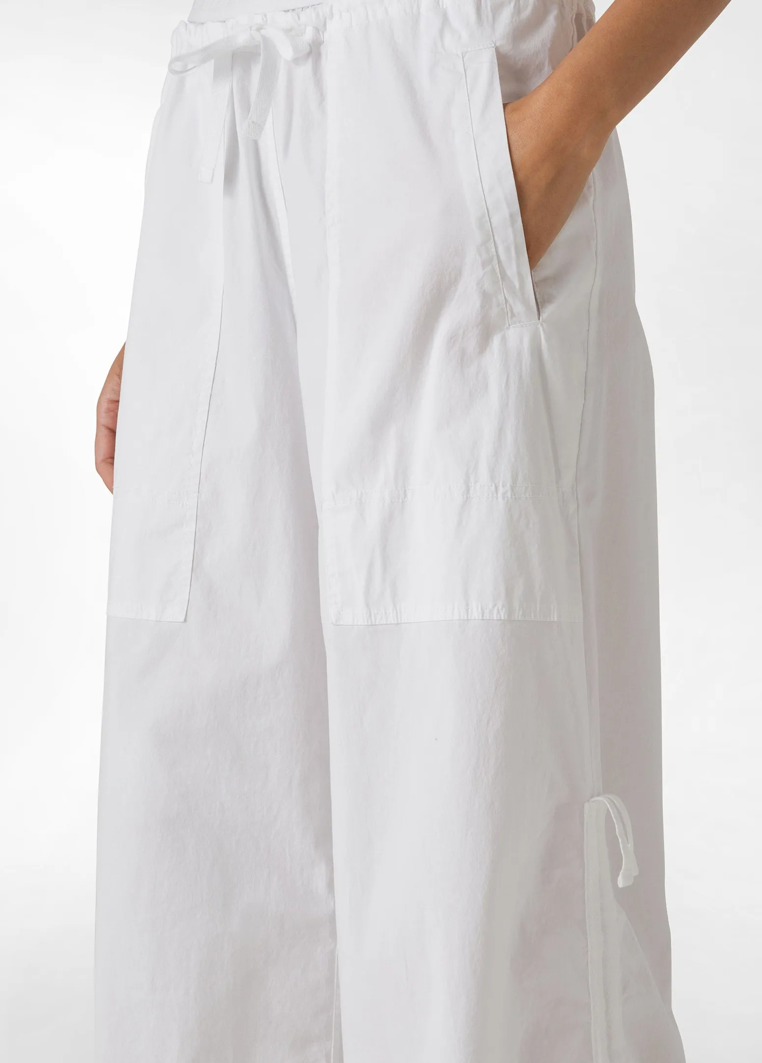DEHA Pantaloni*Pantalone Magnum In Poplin Leggero Bianco