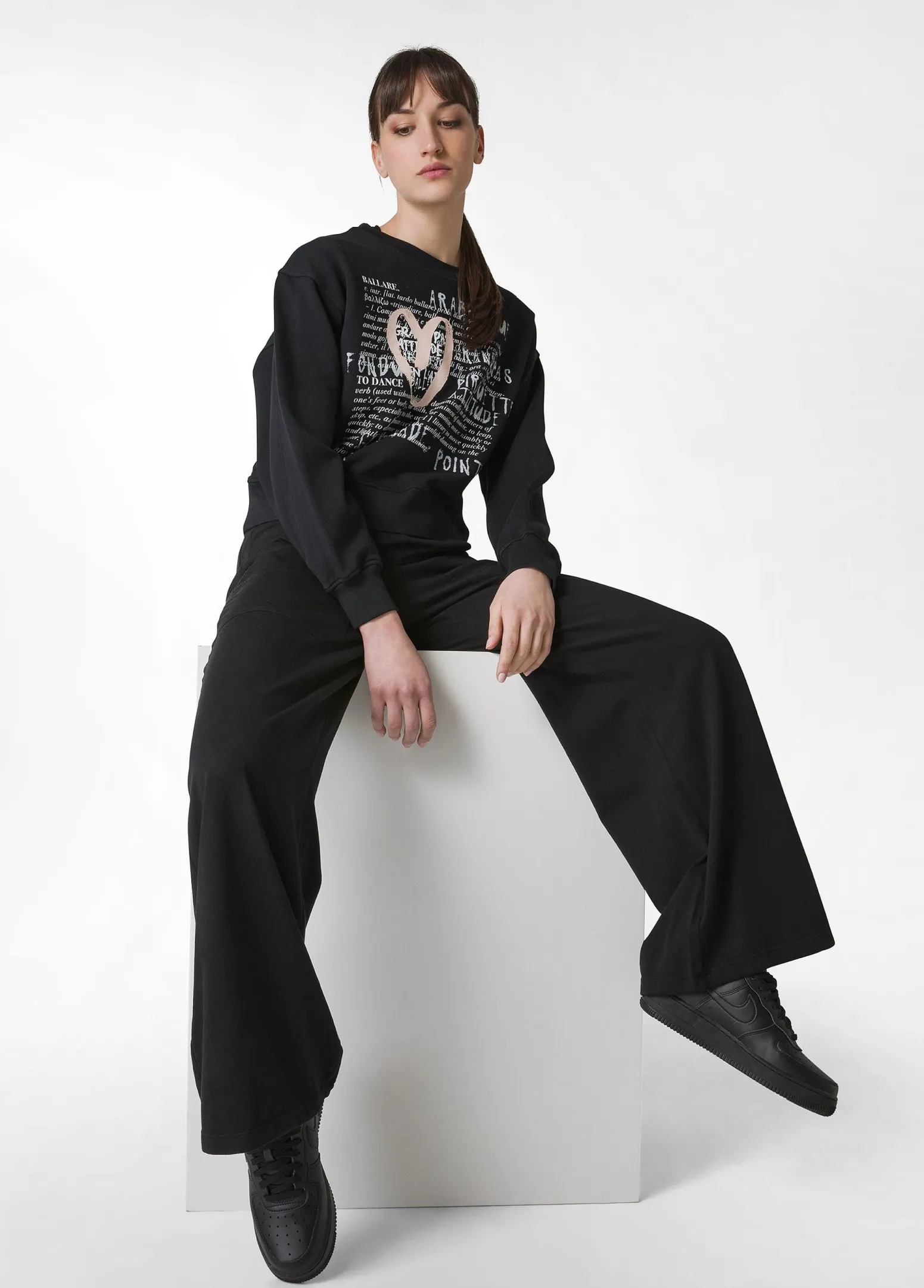 DEHA Pantaloni*Pantalone Magnum Leggero In Jersey Nero