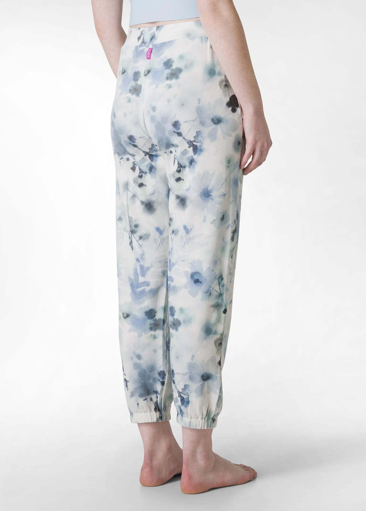 DEHA Pantaloni*Pantalone Morbido Misto Viscosa Stampato Blu