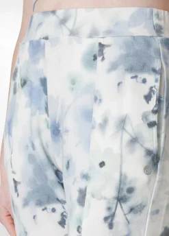 DEHA Pantaloni*Pantalone Morbido Misto Viscosa Stampato Blu