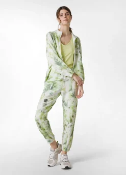 DEHA Pantaloni*Pantalone Morbido Misto Viscosa Stampato Verde