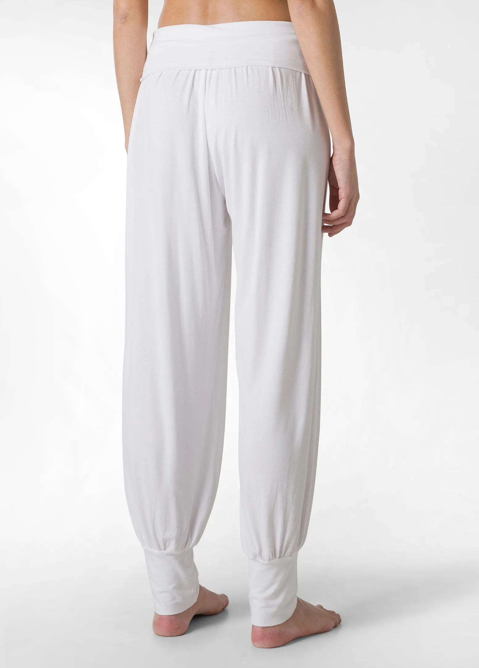 DEHA Pantaloni*Pantalone Odalisca In Viscosa Bianco