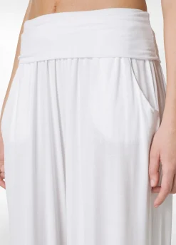DEHA Pantaloni*Pantalone Odalisca In Viscosa Bianco