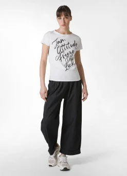 DEHA Pantaloni*Pantalone Relaxed In Popeline Nero