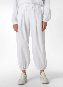DEHA Pantaloni*Pantalone Relaxed In Popeline E Raso Bianco